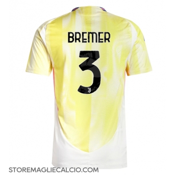 Juventus Gleison Bremer #3 Maglia Gara Trasferta Repliche 2024-25